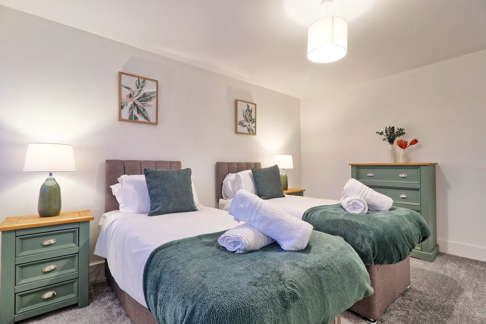 Comfortable living space at Surehaven Stays